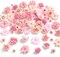 Mini Faux Flower Heads – 2-4 cm Pink, Peony, Daisy & Rose Silk Flowers for Craft, Garland, Wedding, Party & Home DIY Décor